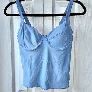 Old Navy Underwire Tankini Swim Top Light Blue Bathing Suit Women's Medium